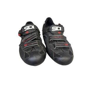 SIDI S-PRO Road Cycling Shoes Mens 45 Black 3 Bolt Cleats Set Bike